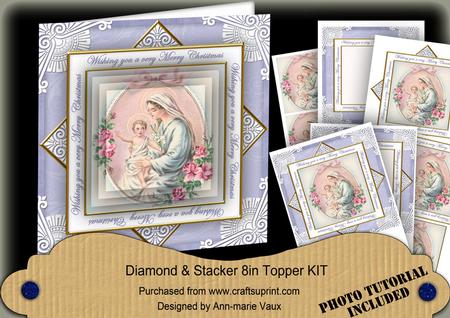 Mother Mary Merry Christmas Diamond Megacoupage Cf Kit