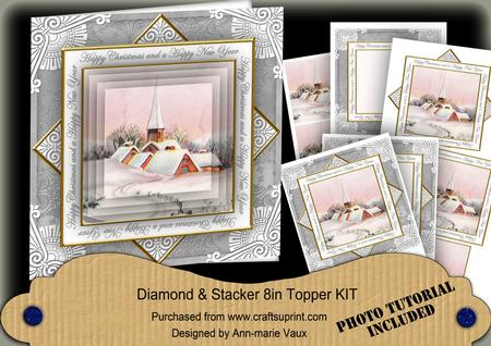 Snow Village Happy Christmas Hny Diamond Megacoupage Cf Kit