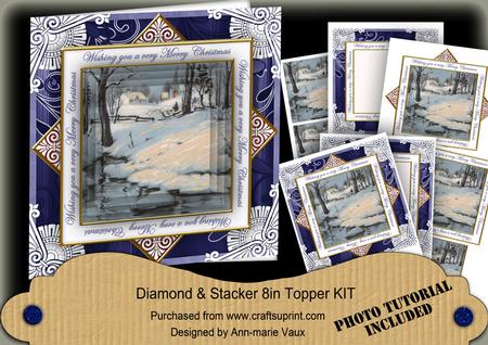 Snow Stream Wu Merry Christmas Diamond Megacoupage Cf Kit