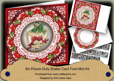 Lovebirds Both of You 8in Doily Shaker Cf Mini Kit