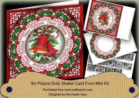 Cbells Happy Christmas 8in Doily Shaker Cf Mini Kit
