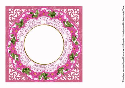 Cerise Candle Happy Christmas 8in Insert Panel