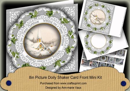Ice Church Wu Happy Christmas 8in Doily Shaker Cf Mini Kit