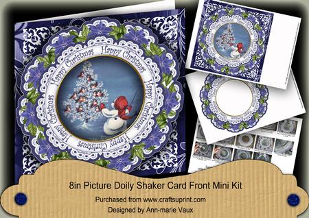 Singing Birds Happy Christmas 8in Doily Shaker Cf Mini Kit