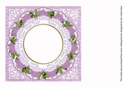 Sscene Lilac Merry Christmas Hny 8in Insert Panel