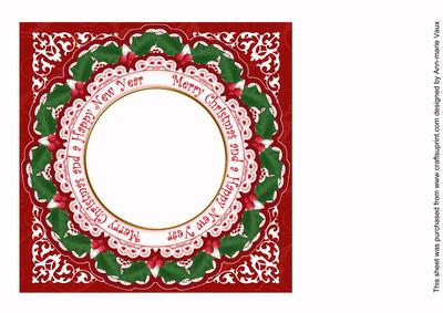 Red Sleigh Merry Christmas 8in Insert Panel