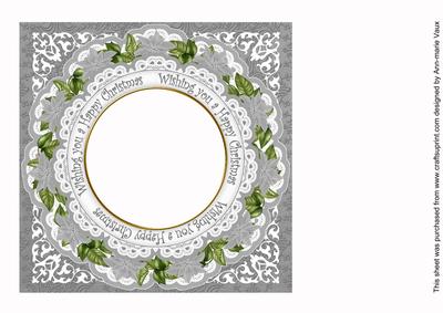 Snow Tree Wu Happy Christmas Hny 8in Insert Panel