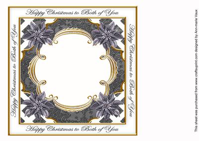 Black Poinsettia Both of You Lattice 8in Insert Panel