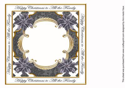 Black Poinsettia All the Family Lattice 8in Insert Panel