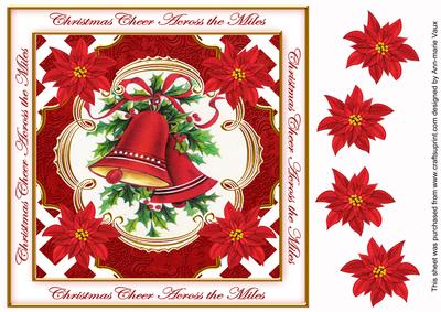 Christmas Bells Across the Miles Lattice Corner 8in Topper