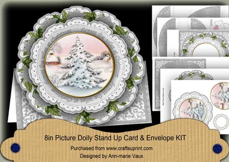 Snow Tree Across the Miles 3D Picture Doily C & E Kit