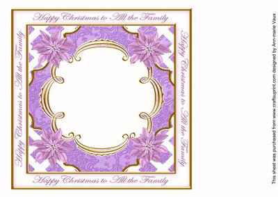 Lilac Poinsettia All the Family Lattice 8in Insert Panel