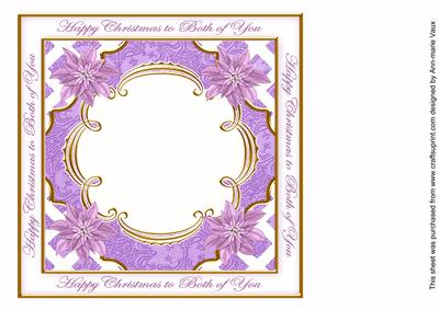 Lilac Poinsettia Both of You Lattice 8in Insert Panel