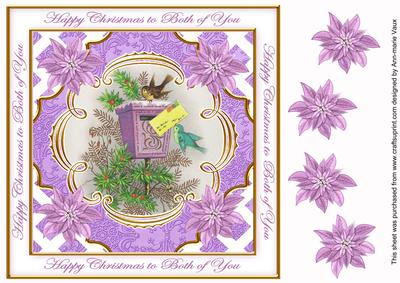 Lilac Postbox Both of You Lattice Corner 8in Topper