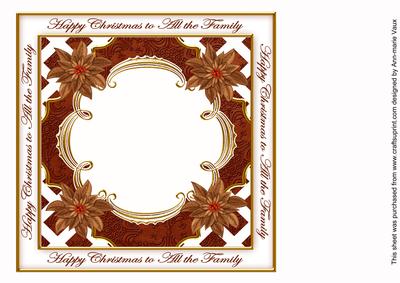 Vtea Poinsettia All the Family Lattice 8in Insert Panel