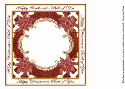 Plum Poinsettia Both of You Lattice 8in Insert Panel
