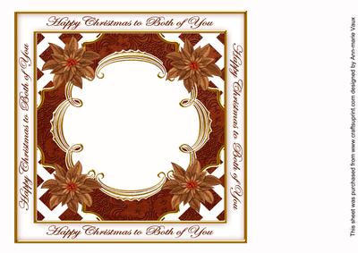 Vtea Poinsettia Both of You Lattice 8in Insert Panel