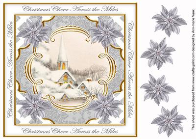 Ice Church Sil Across the Miles Lattice Corner 8in Topper