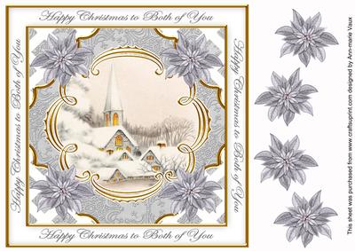 Ice Church Sil Both of You Lattice Corner 8in Topper