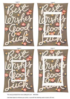 Good Luck Best Wishes Curved Tunnel Sheet