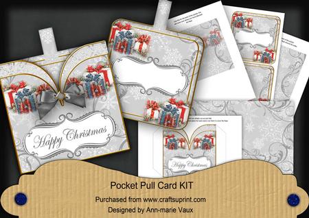 Silver Gifts Happy Christmas Pocket Pull Card Kit
