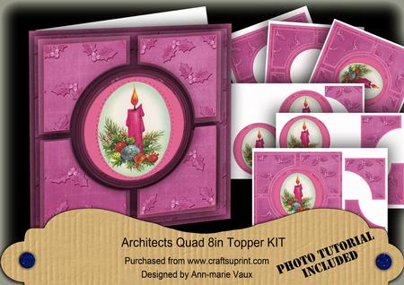 Cerise Candle Architects Quad 8in Cf Kit