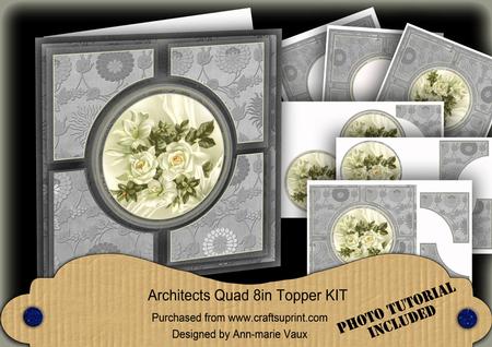 White Roses & Lily Architects Quad 8in Cf Kit