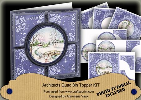 Snow Scene1 Blue Architects Quad 8in Cf Kit