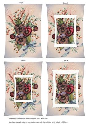 Pansey Bouquet Curved Tunnel Sheet