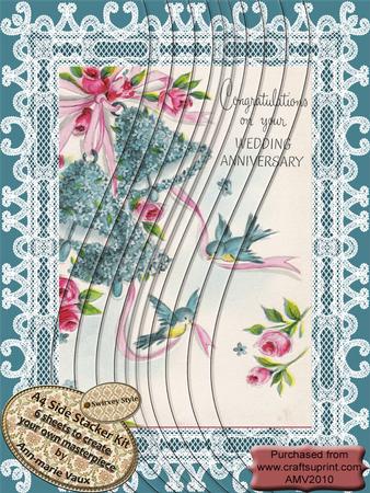Lace Wedding Anniversary A4 Swirvey Side Stacker Kit