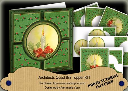 Single Candle Green Architects Quad 8in Cf Kit