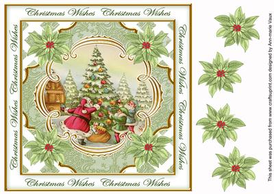 Decorate Tree Christmas Wishes Lattice Corner 8in Topper