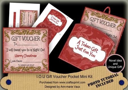 Treat You to Night Out Red Christmas Gift Pocket Mini Kit