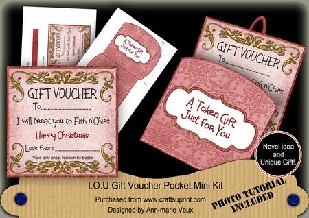 Treat Fish N' Chips Pink Christmas Gift Pocket Mini Kit