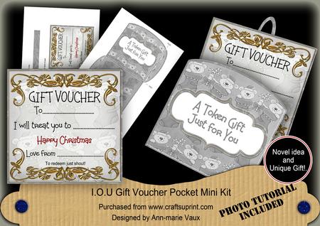 Treat Silver Teddy Blank Christmas Gift Pocket Mini Kit