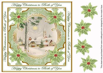 Winter Pub Both of You Lattice Corner 8in Topper