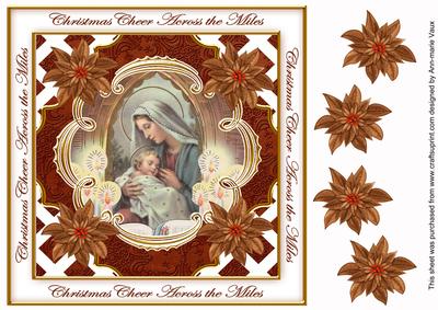 Mother Mary Across the Miles Lattice Corner 8in Topper