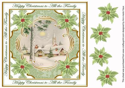 Winter Pub All the Family Lattice Corner 8in Topper