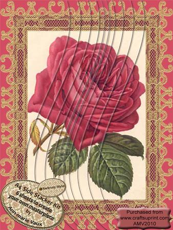 Glod Lace Rose A4 Swirvey Side Stacker Kit