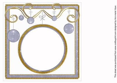 Pblue Star Twinkles Christmas Bauble 8in Insert Panel