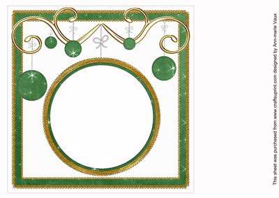 Dgreen Star Twinkles Christmas Bauble 8in Insert Panel