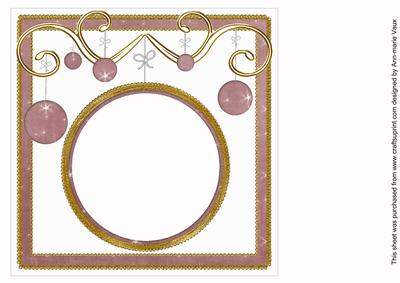 Plum Star Twinkles Christmas Bauble 8in Insert Panel