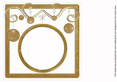 Vintage Tea Star Twinkles Christmas Bauble 8in Insert Panel