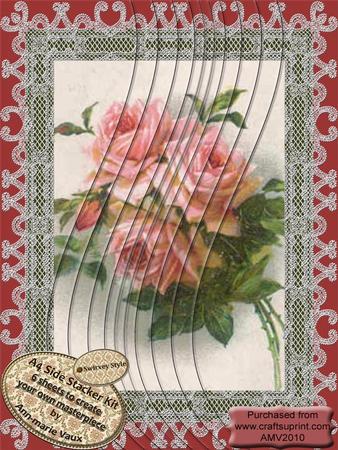 Pretty Rose Bouquet A4 Swirvey Side Stacker Kit