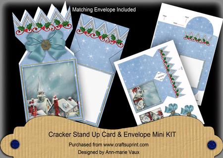 Blue Rooftops Cracker Card & Envelope Mini Kit