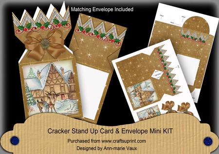 Reindeer Duo Cracker Card & Envelope Mini Kit