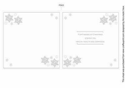Snowflake Friends at Christmas 5-5in Folded Insert