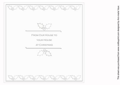 Holly Silver Our House to Yours 8in Insert Panel