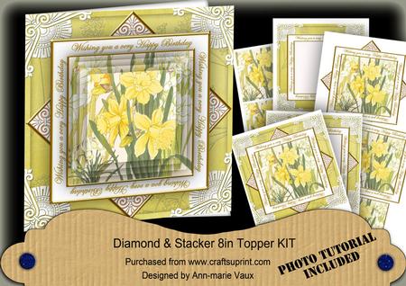 Daffodils Happy Birthday Diamond Megacoupage Cf Kit