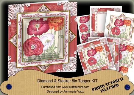 Poppies Thinking of You Diamond Megacoupage Cf Kit